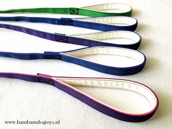 BamBam Antislip Deluxe DUO Color hondenlijn/riem 1 m en langer